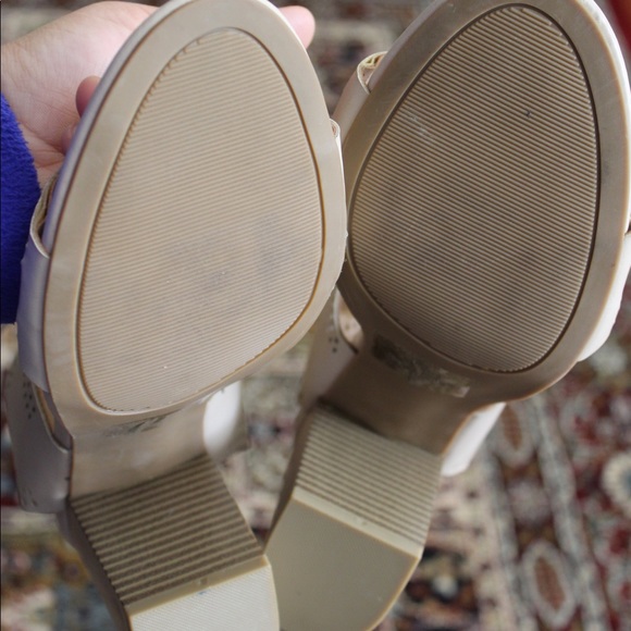 Lace up open toe stacked heels - Picture 3 of 7